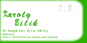 karoly bilik business card