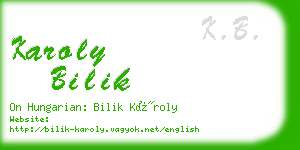 karoly bilik business card